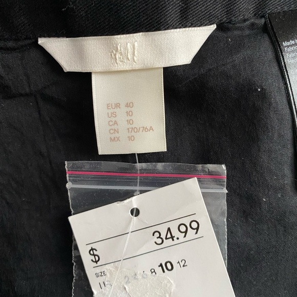 H&M Bloggers favorite Embroidered Beaded Fringe Mini Skirt Sz 10 Geometric Boho - Picture 11 of 11